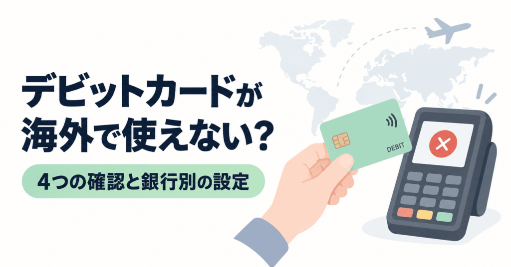 デビットカードが海外で使えないときの確認